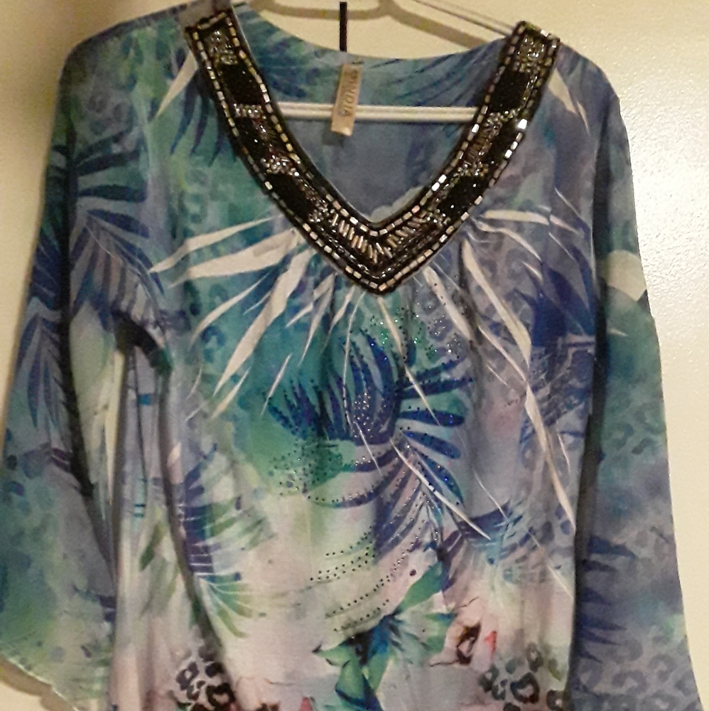 Beaded neckline Dress